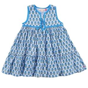 NWT Pink Chicken Girls Jade Dress - Sky Block Floral Print